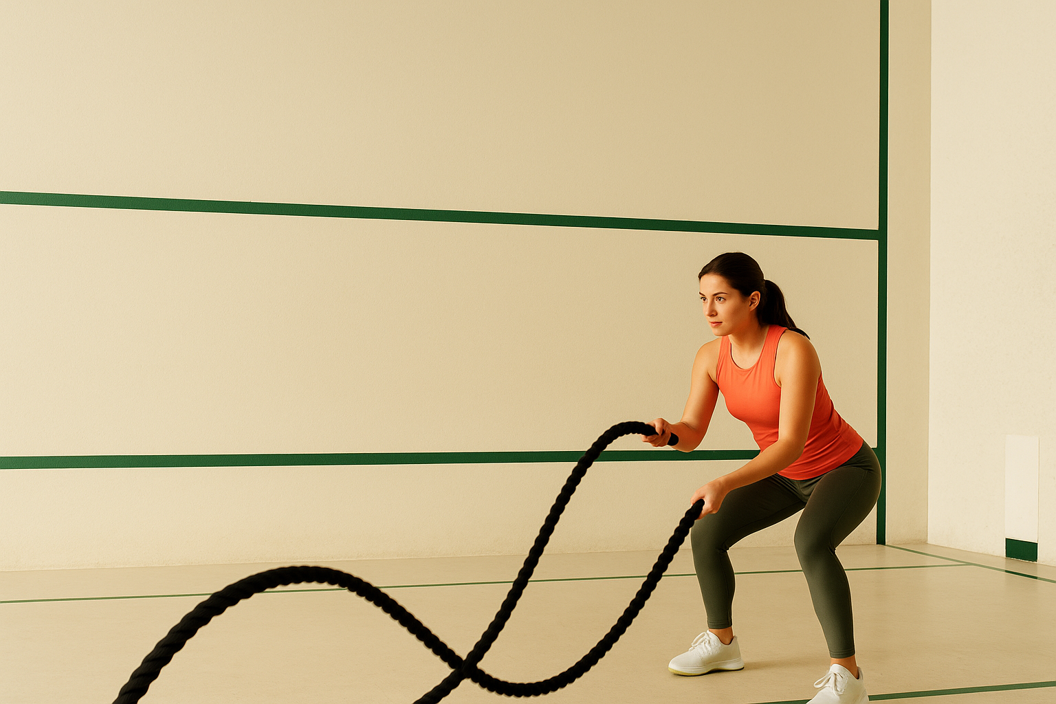 Persona entrenando en Frontón de Mezquetillas